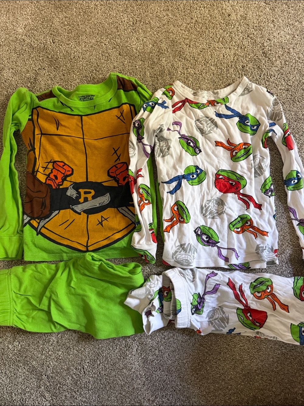 Kids Ninja Turtle Pajama Set - Character Print
